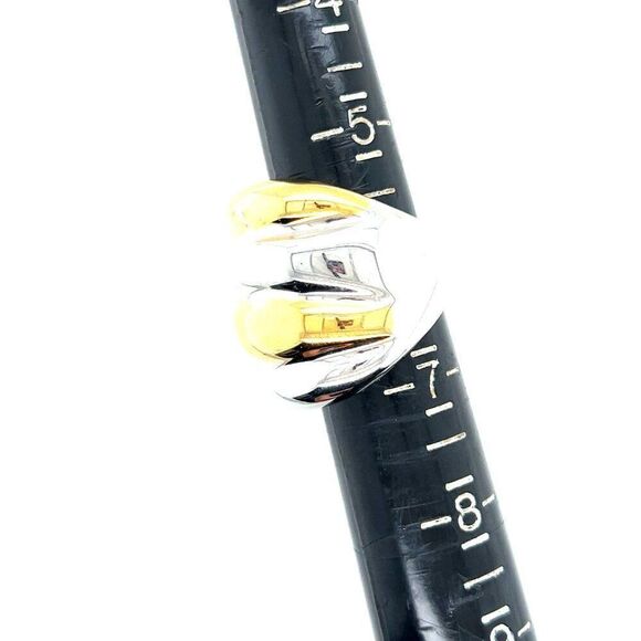 Two-Tone Stainless Steel Dome Ring - Picture 4 of 4